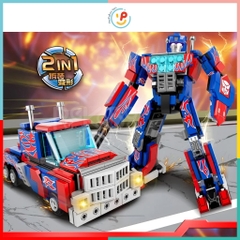 Hộp xếp hình Super Robot 2in1 Người máy và xe tải XJ852 374 mảnh