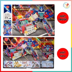 Hộp xếp hình Super Robot 2in1 Người máy và xe tải XJ852 374 mảnh