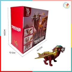 Đồ chơi khủng long 2 đầu có âm thanh và đèn 897 PeeKaPaw Toys