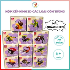 Đồ Chơi Xếp Hình 3D Các Loài Côn Trùng hộp 8cm 21 mảnh – Peekapaw Toys