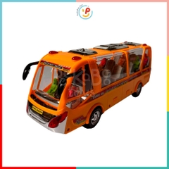 Đồ chơi Xe buýt dùng pin có đèn nhạc xoay 2609 peekabootoys