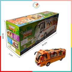 Đồ chơi Xe buýt dùng pin có đèn nhạc xoay 2609 peekabootoys