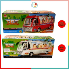 Đồ chơi Xe buýt dùng pin có đèn nhạc xoay 2609 peekabootoys