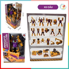Hộp robot biến hình xe công trường cao cấp 625 xe bồn xe cẩu xe xúc xe ủi
