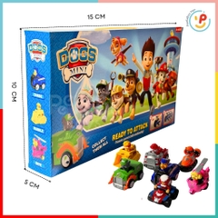 Đồ chơi hộp 8 món nhân vật hoạt hình chó cứu hộ xe chạy trớn