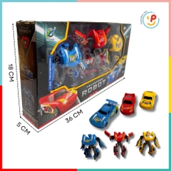 Đồ Chơi 3 Robot Biến Hình Thành Xe McQueen 339-36 PeeKaPaw Toys
