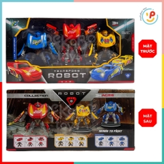 Đồ Chơi 3 Robot Biến Hình Thành Xe McQueen 339-36 PeeKaPaw Toys