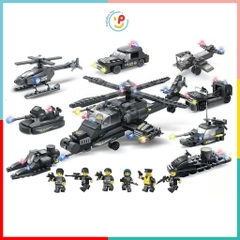 Bộ xếp hình lắp ráp City Special Forces Trực thăng 554 mảnh 8in1 A325 đồ chơi trẻ em Peekaboo Toys