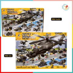 Bộ xếp hình lắp ráp City Special Forces Trực thăng 554 mảnh 8in1 A325 đồ chơi trẻ em Peekaboo Toys