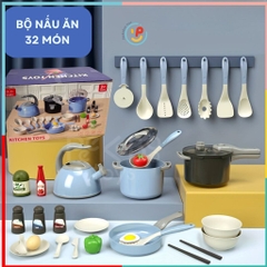 Đồ chơi nấu ăn 32 chi tiết dụng cụ nhà bếp chất liệu cao cấp 218-9 peekabootoys