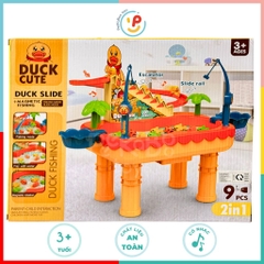 Đồ chơi hồ câu cá nam châm có cầu trượt chú vịt leo thang 7721 PeeKaPaw Toys