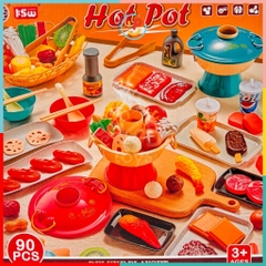 Bộ đồ chơi nấu ăn nồi lẩu buffet 90 chi tiết cho bé mô phỏng nhà hàng 20C2 PeeKaPaw Toys