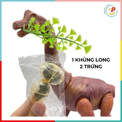 Đồ chơi Khủng long cổ dài ăn cỏ đẻ trứng CÓ ÂM THANH 6626 Rong Kai PeeKaPaw Toys