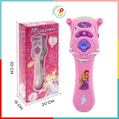 Đồ chơi micro không dây hát karaoke 6907 cho bé công chúa màu hồng