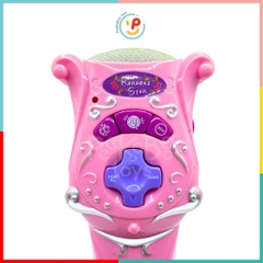 Đồ chơi micro không dây hát karaoke 6907 cho bé công chúa màu hồng