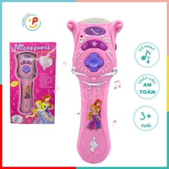 Đồ chơi micro không dây hát karaoke 6907 cho bé công chúa màu hồng