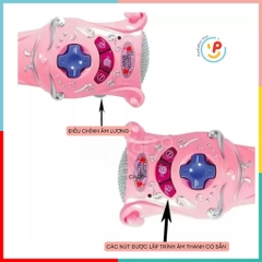 Đồ chơi micro không dây hát karaoke 6907 cho bé công chúa màu hồng