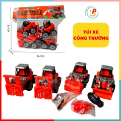 Túi 4 chiếc xe nhựa chạy trớn nhiều mẫu 589