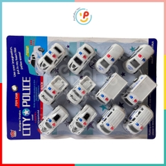 Đồ chơi vỉ 12 chiếc xe cảnh sát xe cứu thương chạy trớn 225-7716A PeeKaPaw