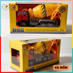(Hàng VN) Xe công trình hạng nặng dùng pin CÓ ĐÈN NHẠC XOAY VÒNG khi lái 268 Peekabootoys