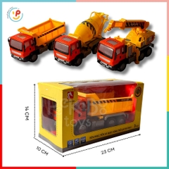 (Hàng VN) Xe công trình hạng nặng dùng pin CÓ ĐÈN NHẠC XOAY VÒNG khi lái 268 Peekabootoys