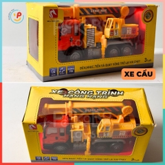 (Hàng VN) Xe công trình hạng nặng dùng pin CÓ ĐÈN NHẠC XOAY VÒNG khi lái 268 Peekabootoys