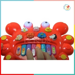 Đồ chơi đàn piano phát ra tiếng kêu của động vật có đèn hình bé cua 222 Peekapaw Toys