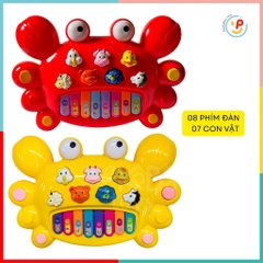Đồ chơi đàn piano phát ra tiếng kêu của động vật có đèn hình bé cua 222 Peekapaw Toys