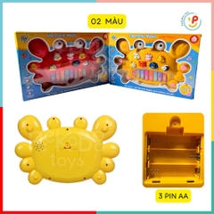 Đồ chơi đàn piano phát ra tiếng kêu của động vật có đèn hình bé cua 222 Peekapaw Toys