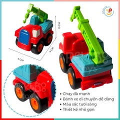 Xe công trình chạy trớn mini nhiều màu Peekabootoys