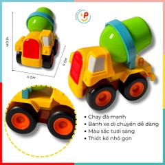 Xe công trình chạy trớn mini nhiều màu Peekabootoys