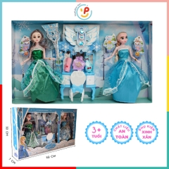Hộp búp bê công chúa Elsa và Ana phụ kiện 286-68 PeeKaPaw Toys