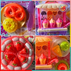 Vỉ đồ chơi xe bán kem bánh pizza 3391 Peekabootoys