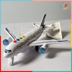 Mô hình máy bay chạy trớn màu trắng Peekabootoys