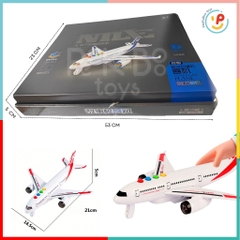 Mô hình máy bay chạy trớn màu trắng Peekabootoys