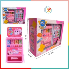 Đồ chơi máy bán nước ngọt tự động không dùng pin hoạt hình Robocar Poli 3710 peekabootoys