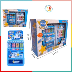 Đồ chơi máy bán nước ngọt tự động không dùng pin hoạt hình Robocar Poli 3710 peekabootoys