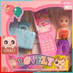 Hộp búp bê và phụ kiện váy điện thoại cầm tay xe vespa Q1 peekabootoys