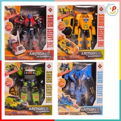 Hộp lắp ráp Robot biến hình xe tải máy bay ARMORED WARRIORS 8001 peekabootoys