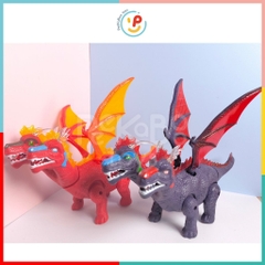 Đồ chơi Khủng long 2 đầu đẻ trứng có đèn và âm thanh 2123 Peekapaw Toys