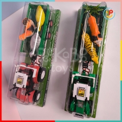 Mô hình xe kéo đầu lớn chở động vật gia cầm chạy trớn dài 35cm PeeKaPaw Toys