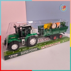 Mô hình xe kéo đầu lớn chở động vật gia cầm chạy trớn dài 35cm PeeKaPaw Toys
