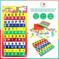 Vỉ Chữ Số Nam Châm 72 Chi Tiết Học Đánh Vần Làm Toán 0365 PeeKaPaw Toys
