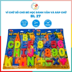 Vỉ chữ số cho bé học đánh vần và ráp chữ BL27 hàng Việt Nam
