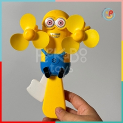Quạt bóp tay 2 cánh hình thú dễ thương minion người nhện Doremon PeeKaPaw Toys