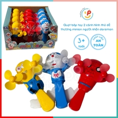 Quạt bóp tay 2 cánh hình thú dễ thương minion người nhện Doremon PeeKaPaw Toys