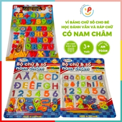Vỉ bảng chữ số cho bé học đánh vần và ráp chữ có nam châm PeeKaPaw