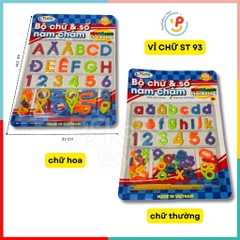 Vỉ bảng chữ số cho bé học đánh vần và ráp chữ có nam châm PeeKaPaw