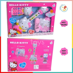 Đồ chơi 3 món Mèo Hello Kitty đàn guitar điện thoại có nhạc vui nhộn 1203 PeeKaPaw Toys