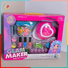 Đồ chơi làm đẹp cho bé sơn móng tay kim tuyến máy hơ khô móng 779 peekabootoys